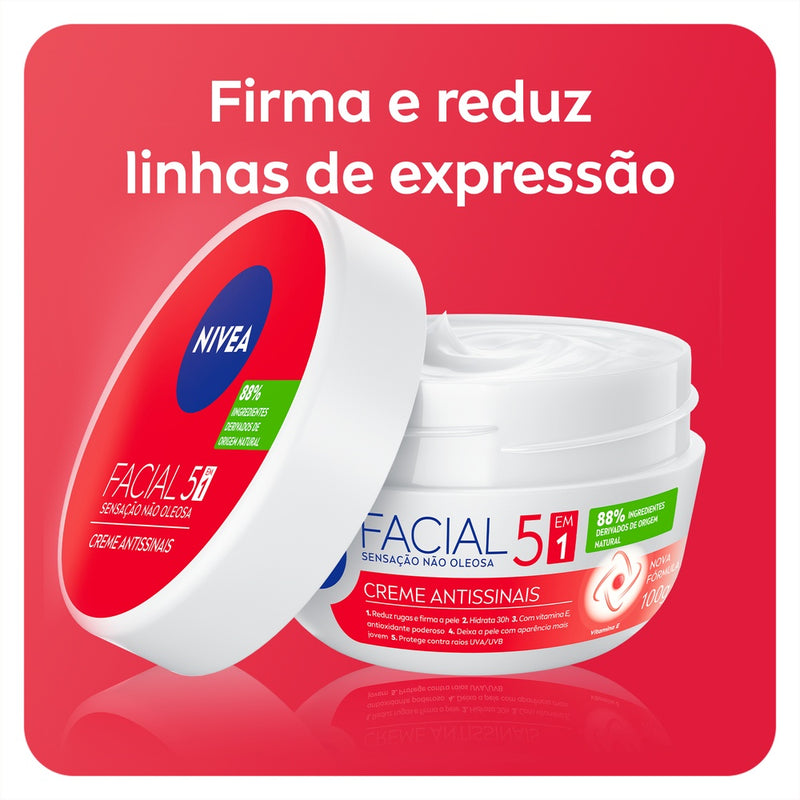 Creme Facial NIVEA 100g - Antissinais - Nutritivo - Noturno - Gel Fresh