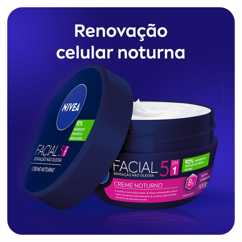 Creme Facial NIVEA 100g - Antissinais - Nutritivo - Noturno - Gel Fresh